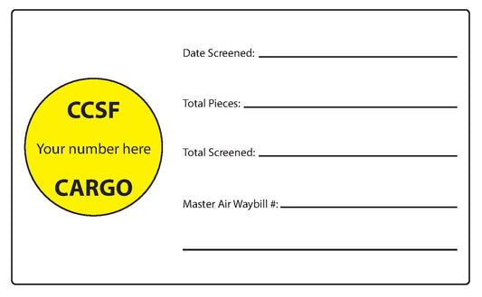 CPL-CCSF3X51C CERTIFIED CARGO SCREENING FACILITY LABELS
