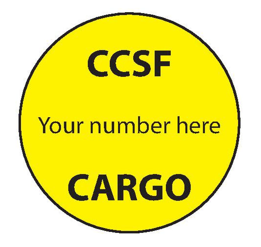 CPL-CCSF15 CERTIFIED CARGO SCREENING FACILITY LABELS